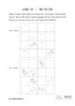 Ausmalbild Kinderrätsel Sudoku  4×4 – 1 – Obst und Tiere